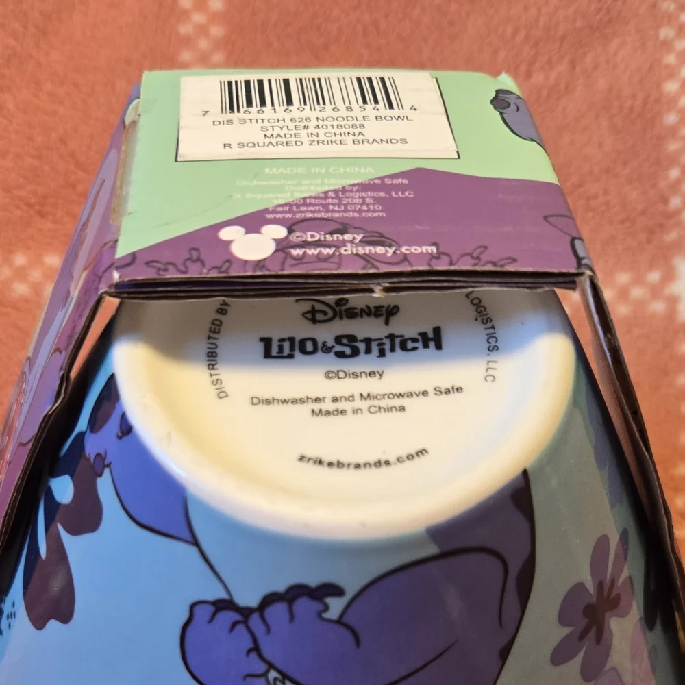 🌺NEW Disney's Stitch 16oz Ramen Bowl with Chopsticks